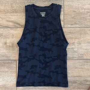 Peloton Blue Camo Tank Top Ribbed align size XS S